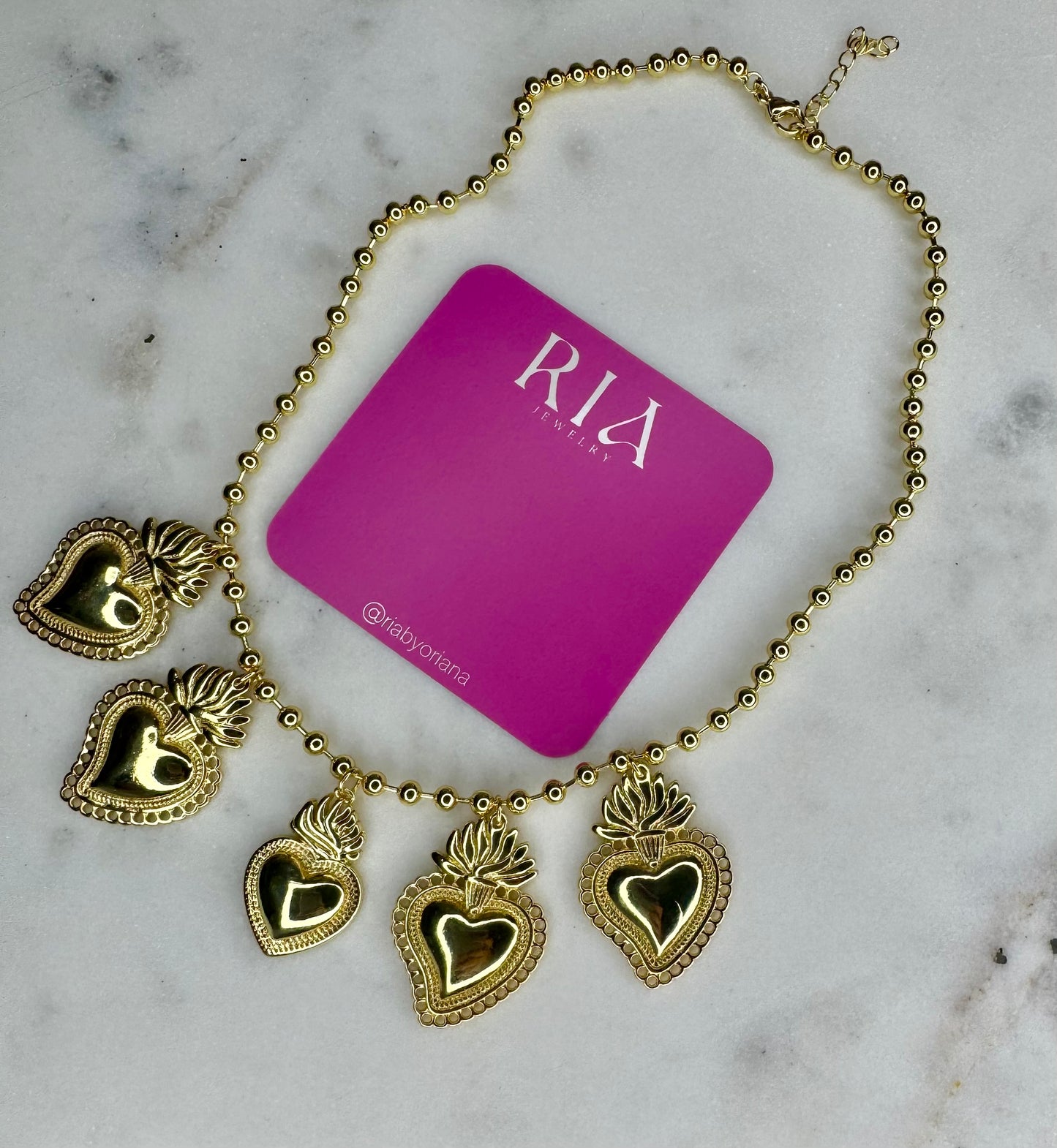 Five Hearts Necklace