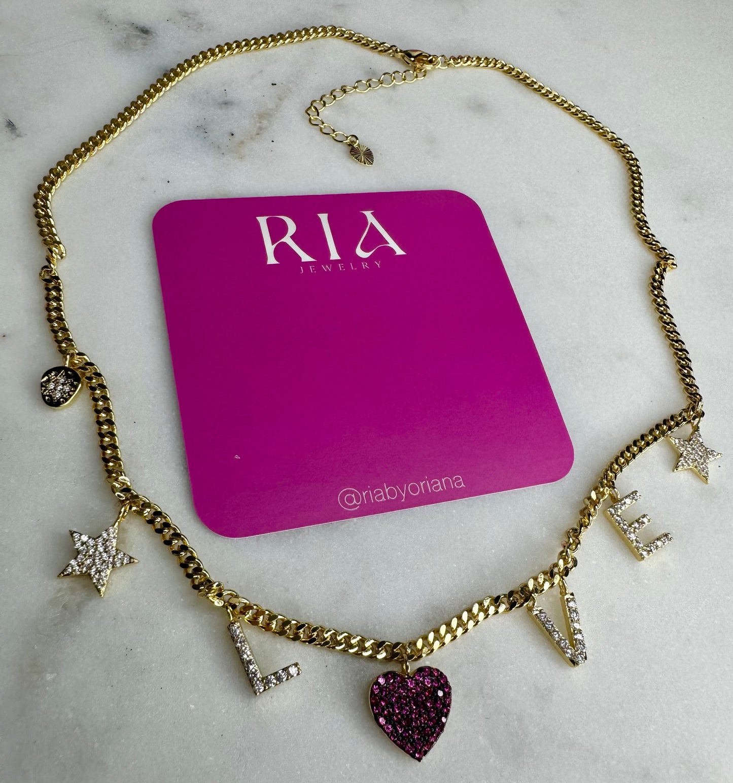 Pave LOVE Necklace