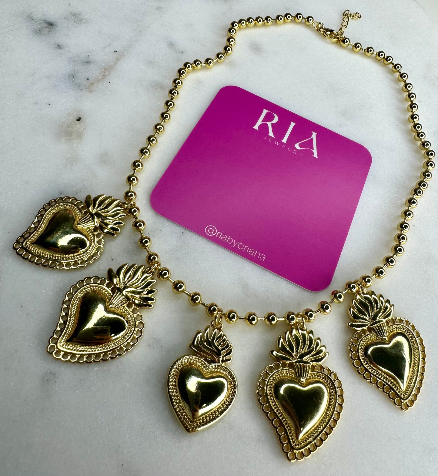 Five Hearts Necklace
