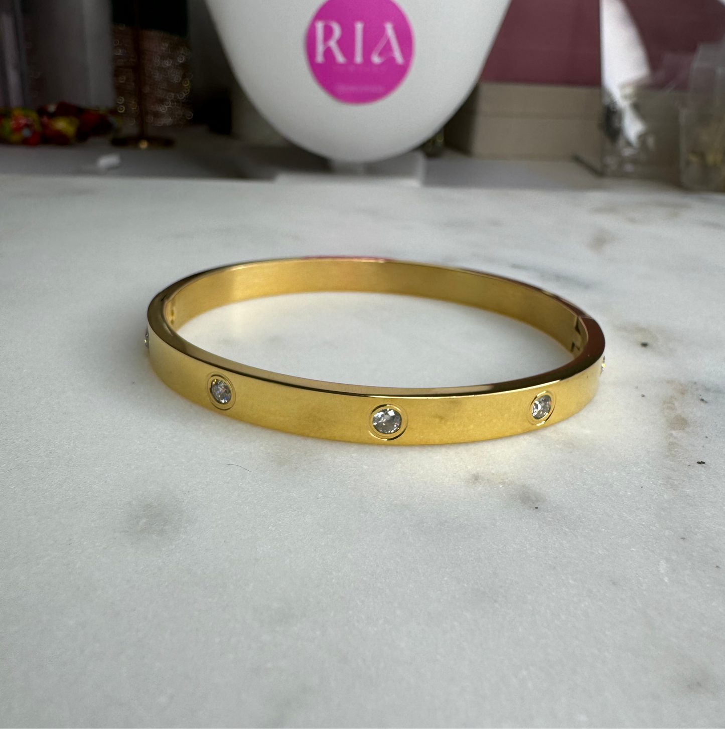 Pave Round Bangle