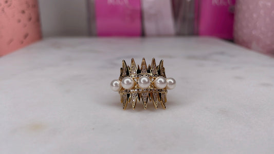 Pave Pearl Ring